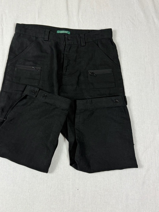 Lauren Ralph Lauren black linen cargo pants size 8 - Picture 16 of 16